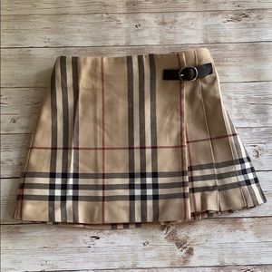 Burberry wool kilt skirt